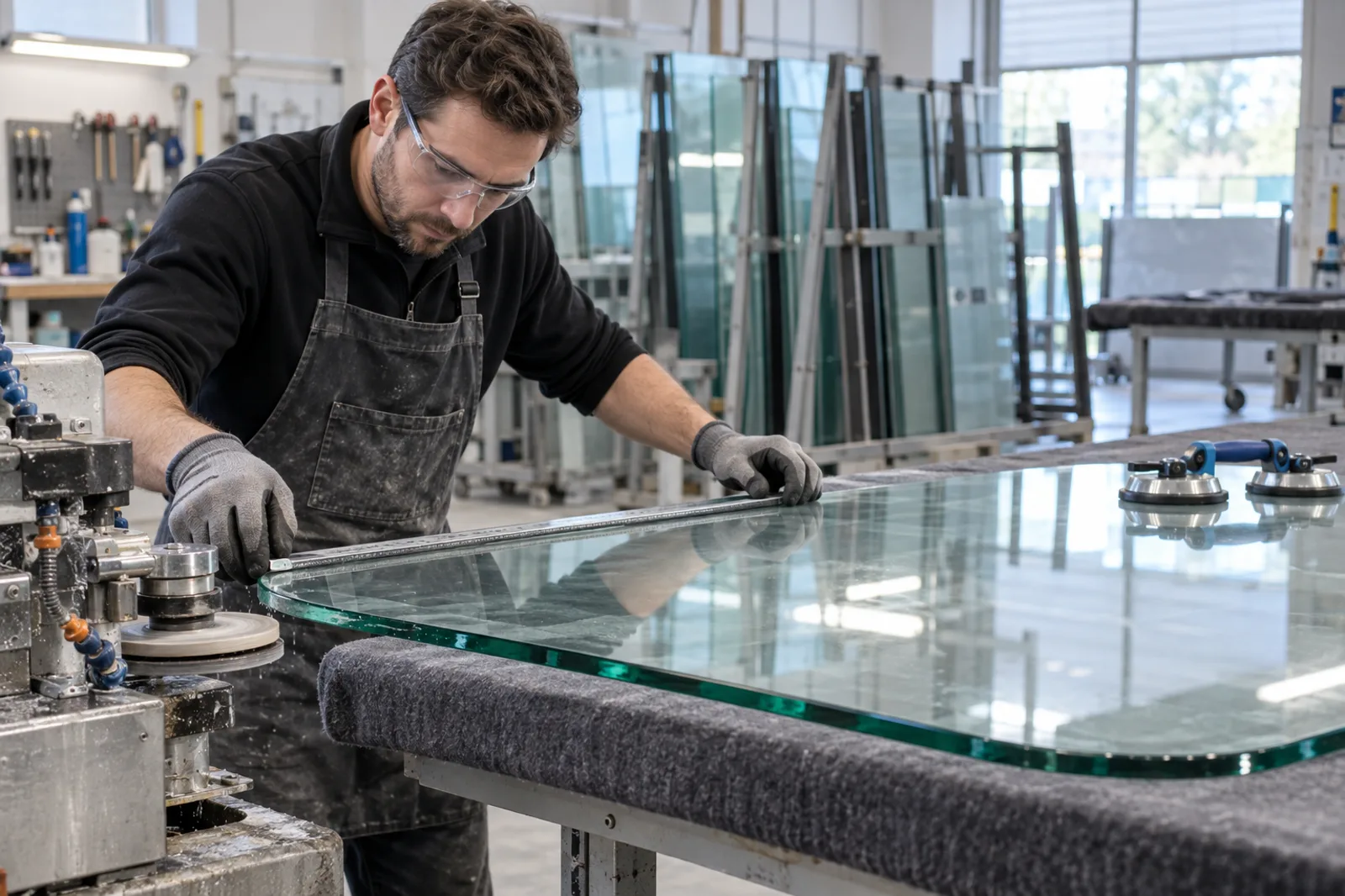 Professional custom glass cutting mclean va service by Expert Glass Repair in the DMV
